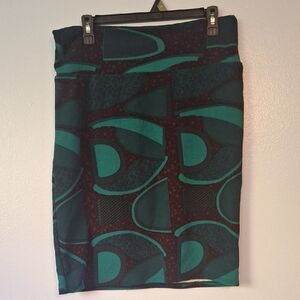 LuLaRoe Green and Black Skirt